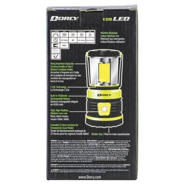 1800 Lumen Rechargeable LED Lantern & Power Bank – USB Charging Emergency Camping Light, Impact & Water Resistant