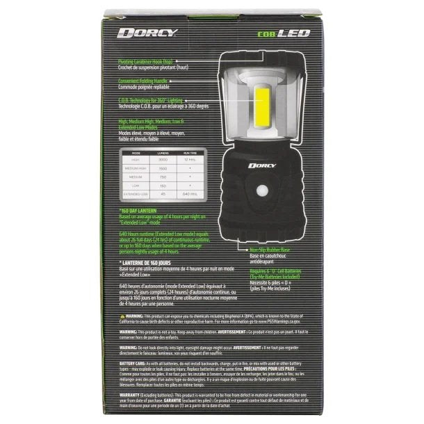 3000 Lumen LED Camping Lantern – Heavy-Duty 360° Area Light with Red Safety & SOS Modes