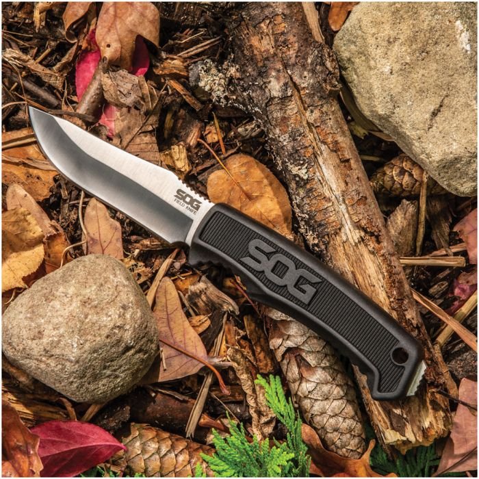 Field Fixed Blade Knife – 4" Clip Point Outdoor & Camp Knife with GRN Sheath