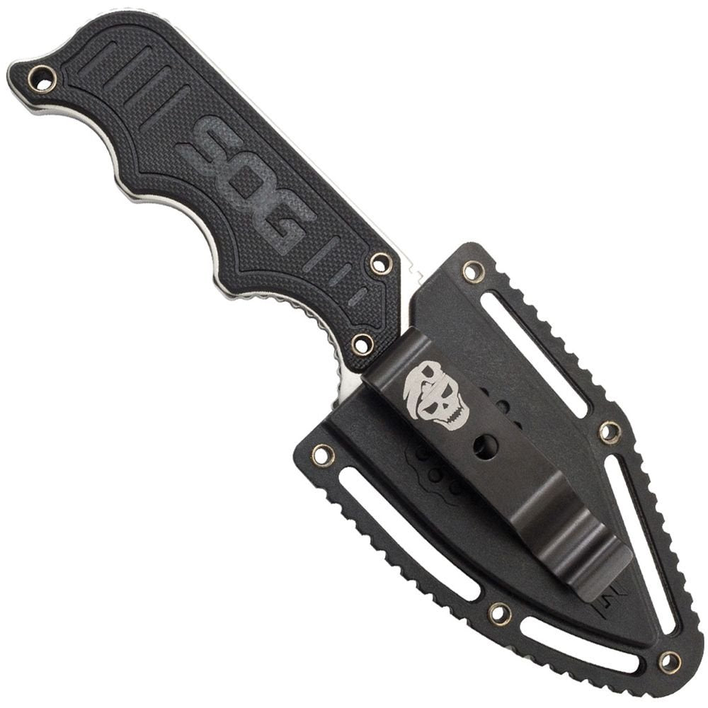 SOG Instinct Fixed Blade Neck Knife – 2.3" 5Cr15MoV Stainless Steel Clip Point Blade with G10 Handle & Hard Molded Sheath