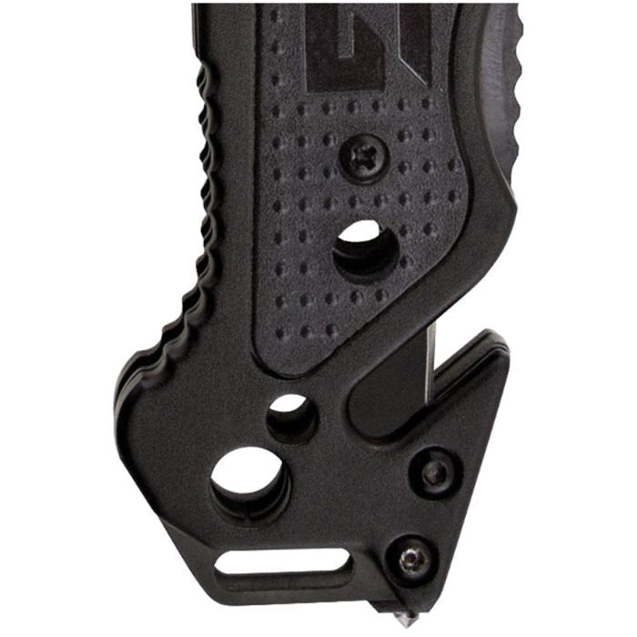 SOG Escape Folding Rescue Knife – 3.4" Partially Serrated Spear Point Blade