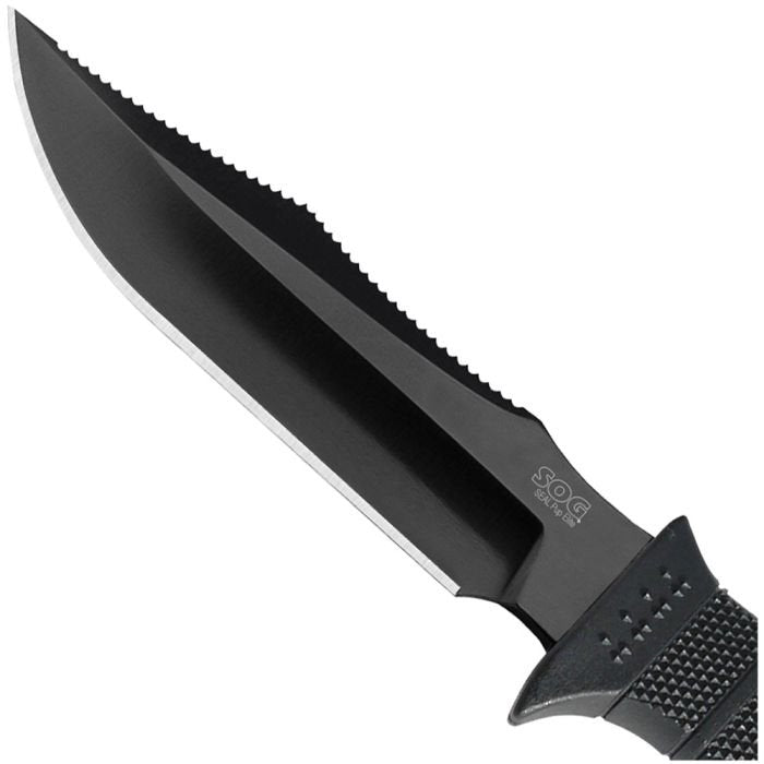 SOG Seal Pup Fixed Blade Knife M37N-CP – 4.75" AUS-8 Stainless Steel Partially Serrated Blade with MOLLE Nylon Sheath