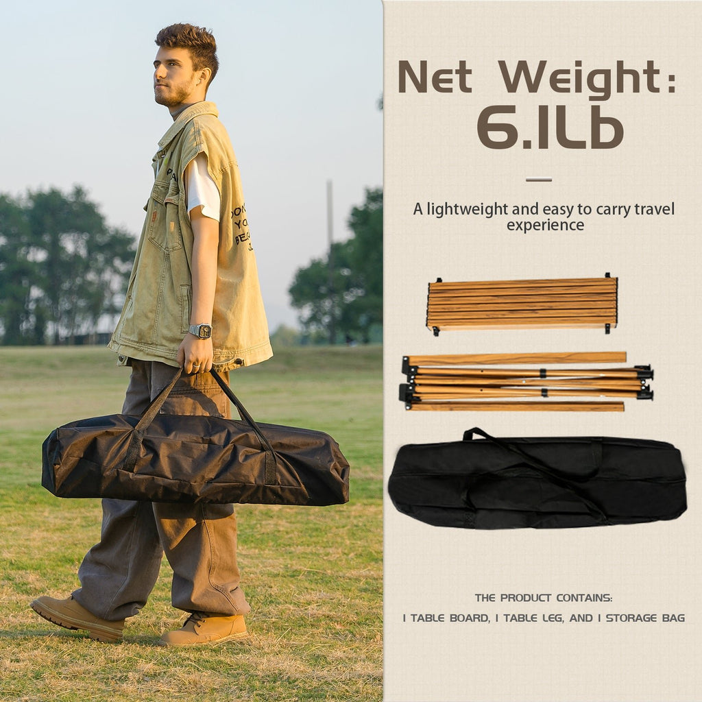 Whitsunday Outdoor Up-Down Height Adjustment Camping Folding Table