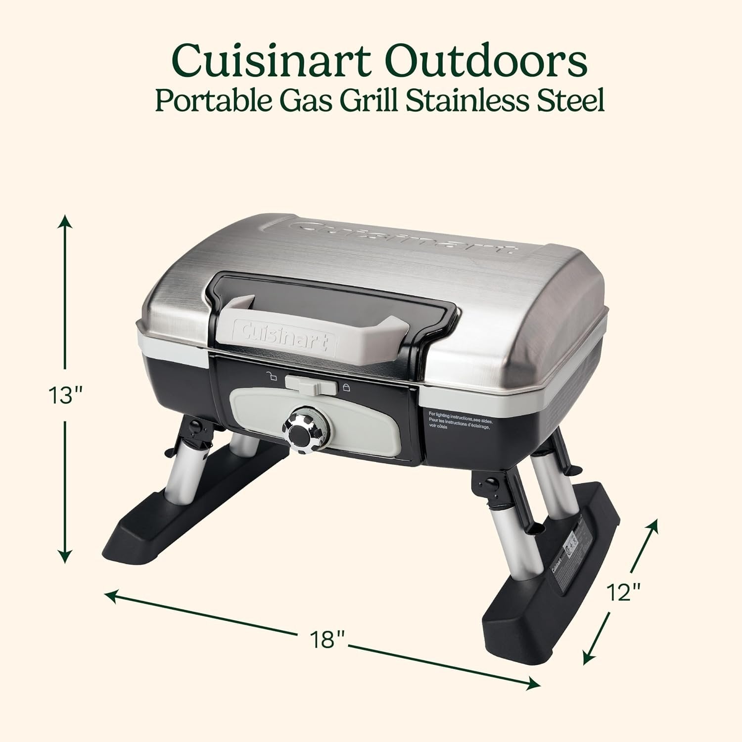 Petit Gourmet Tabletop Gas Grill Stainless