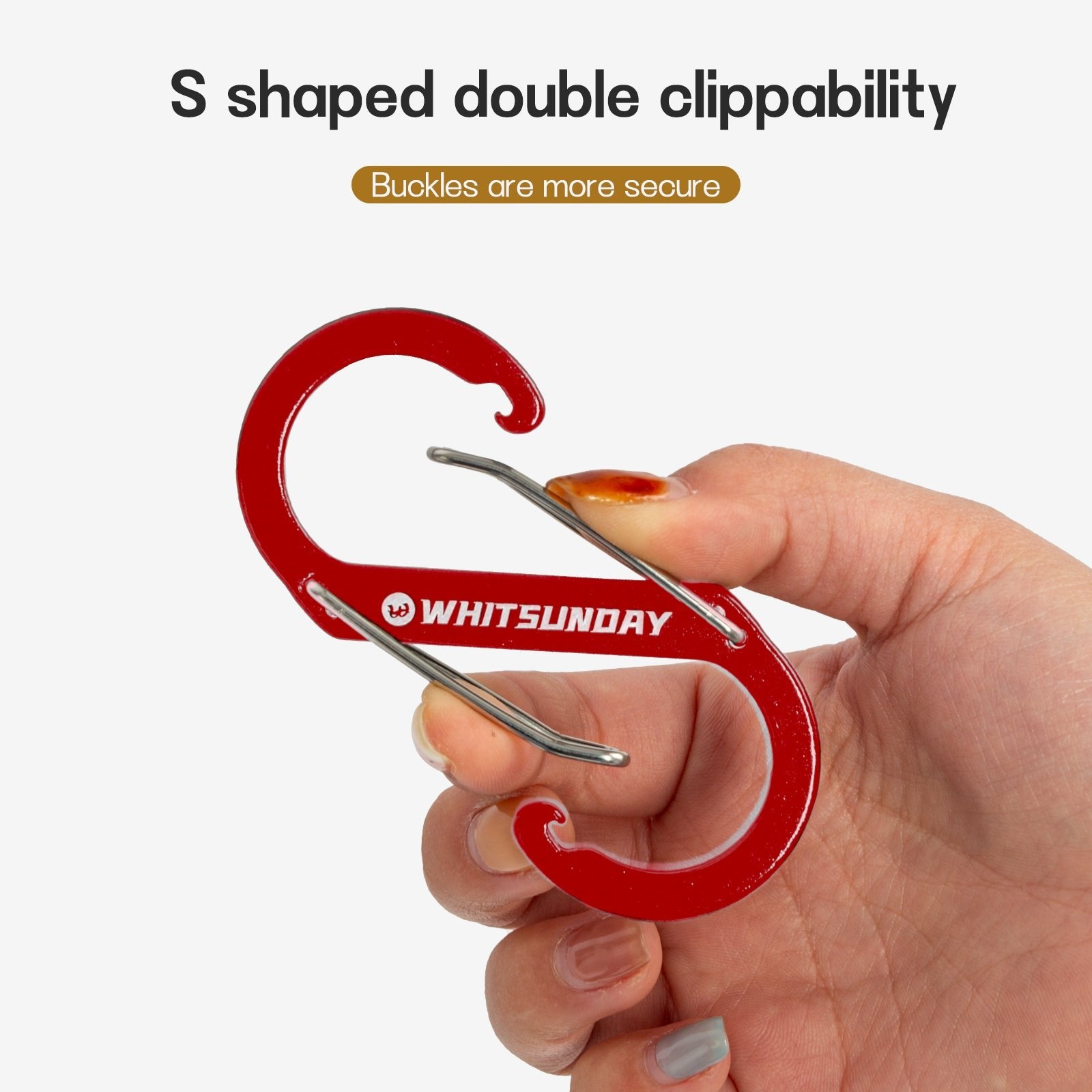 Whitsunday Colorful S-Shaped Double Carabiner
