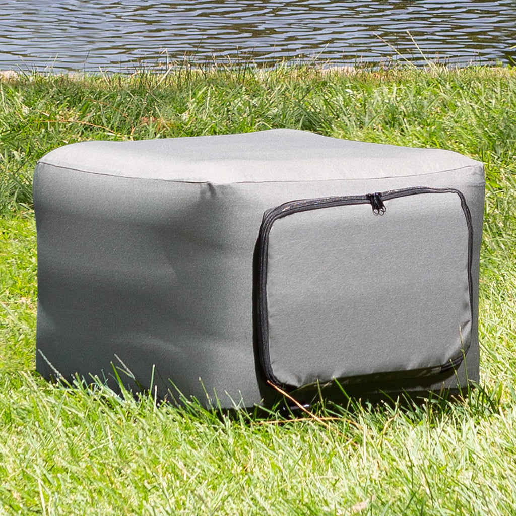 Pittman Outdoors Inflatable Ottoman – Portable Footrest for Camping, Beach & Dorm Use