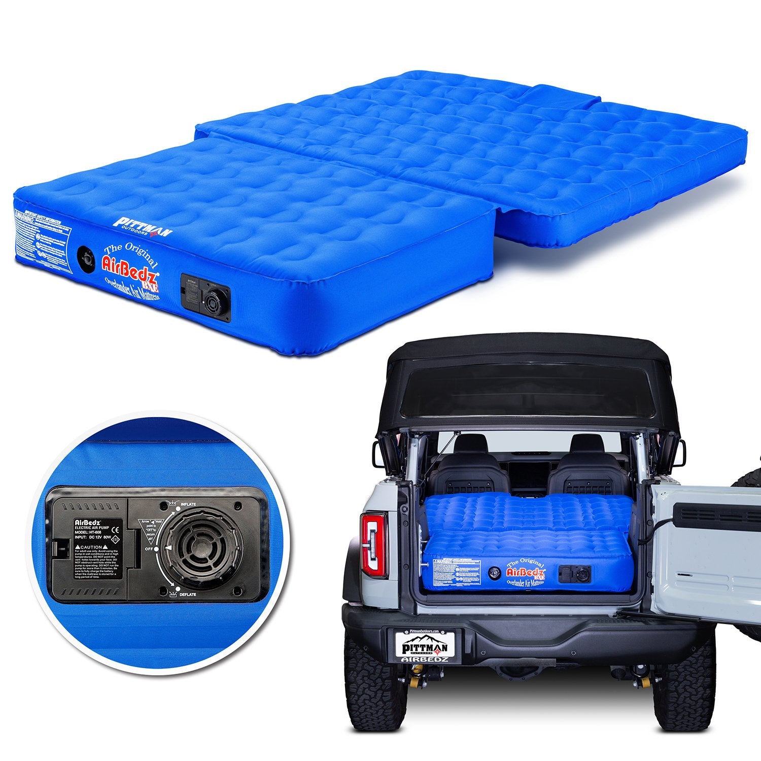 AirBedz 1-Piece Ford Bronco Air Mattress with Built-In Rechargeable Pump