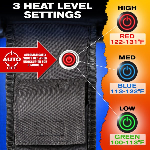 Pittman Outdoors Portable Heated Camping Chair – Dual Zone, USB Powered