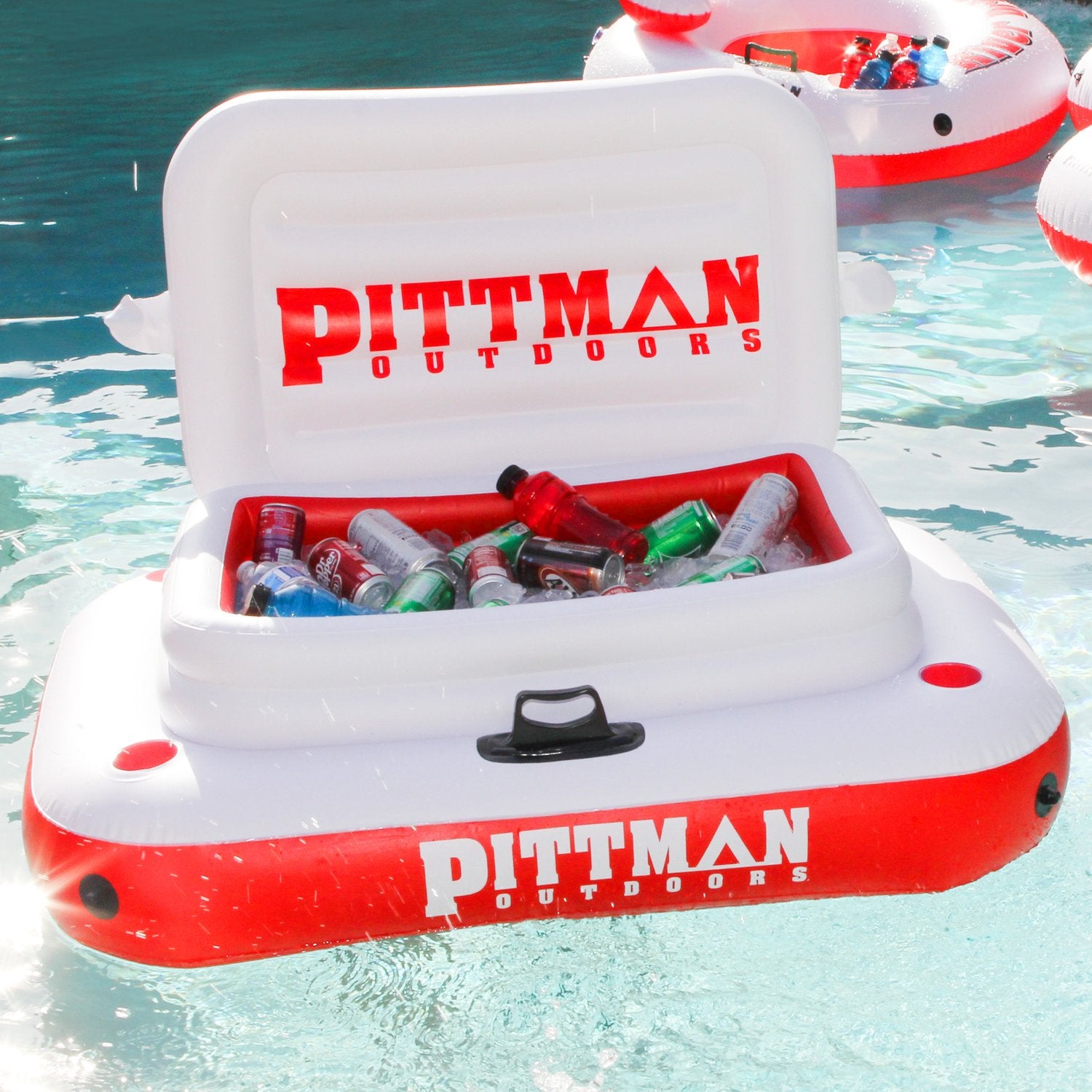 Pittman Outdoors River Drifter Large Floating Ice Chest – Inflatable Cooler Float for Rivers, Lakes & Pools