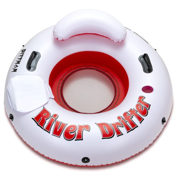 River Drifter 1-Person Inflatable Float Tube with Built-In Ice Chest – River & Pool Float