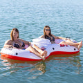 River Drifter 2-Person Inflatable River Float Tube – Floating Lounge with Ice Chest & Cup Holders