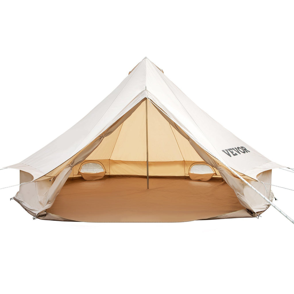VEVOR Canvas Bell Tent, Waterproof with Stove Jack & Detachable Wall