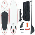 Inflatable Stand-Up Paddleboard Set – 11.8 ft. Touring SUP with Paddle, Pump & Carry Bag (Red & White)