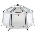 VEVOR Baby Playpen with Canopy – Portable, Foldable Pop-Up Toddler Play Yard with 3 Sun-Shades & Travel Bag, 59.8"x59.8"