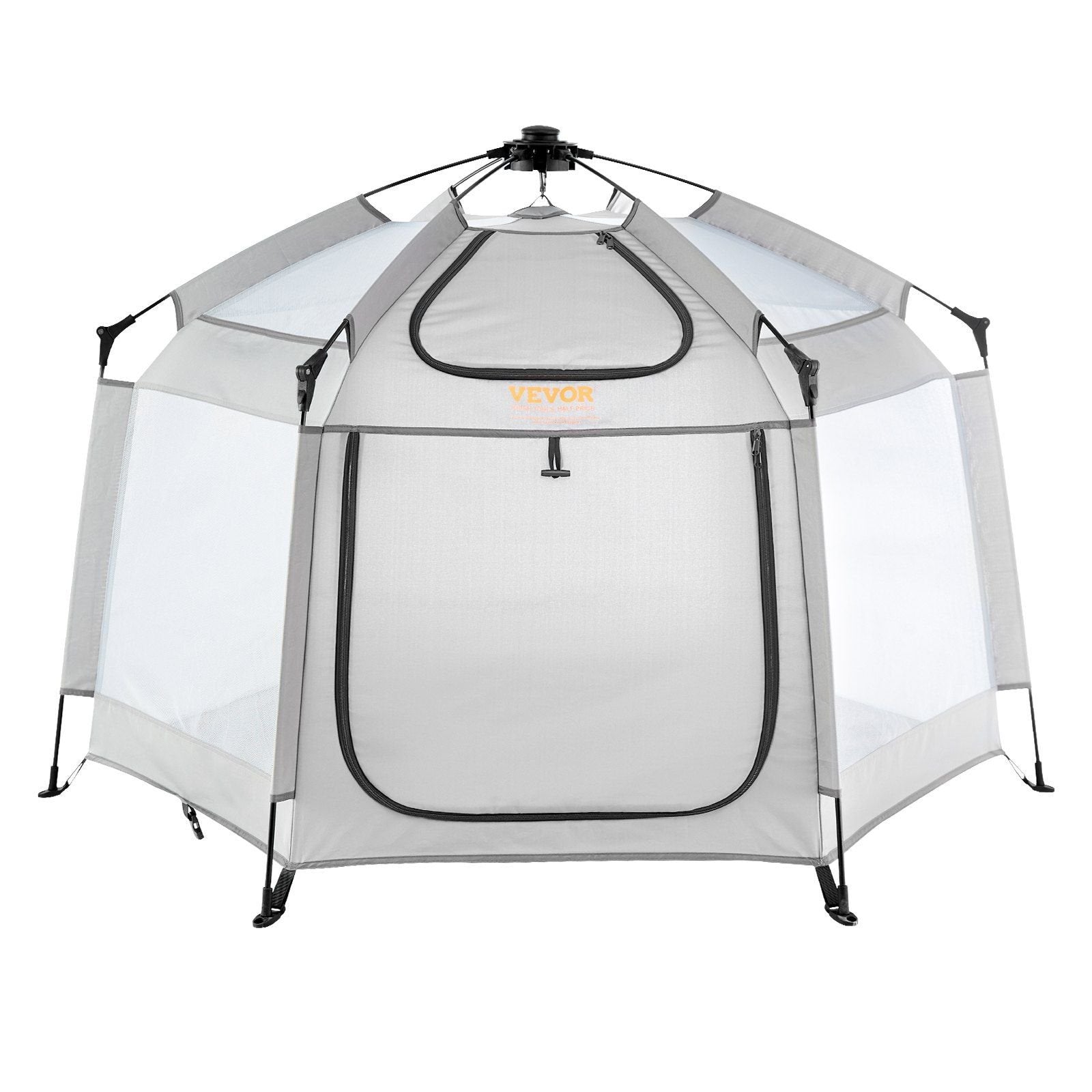 VEVOR Baby Playpen with Canopy – Portable, Foldable Pop-Up Toddler Play Yard with 3 Sun-Shades & Travel Bag, 59.8"x59.8"