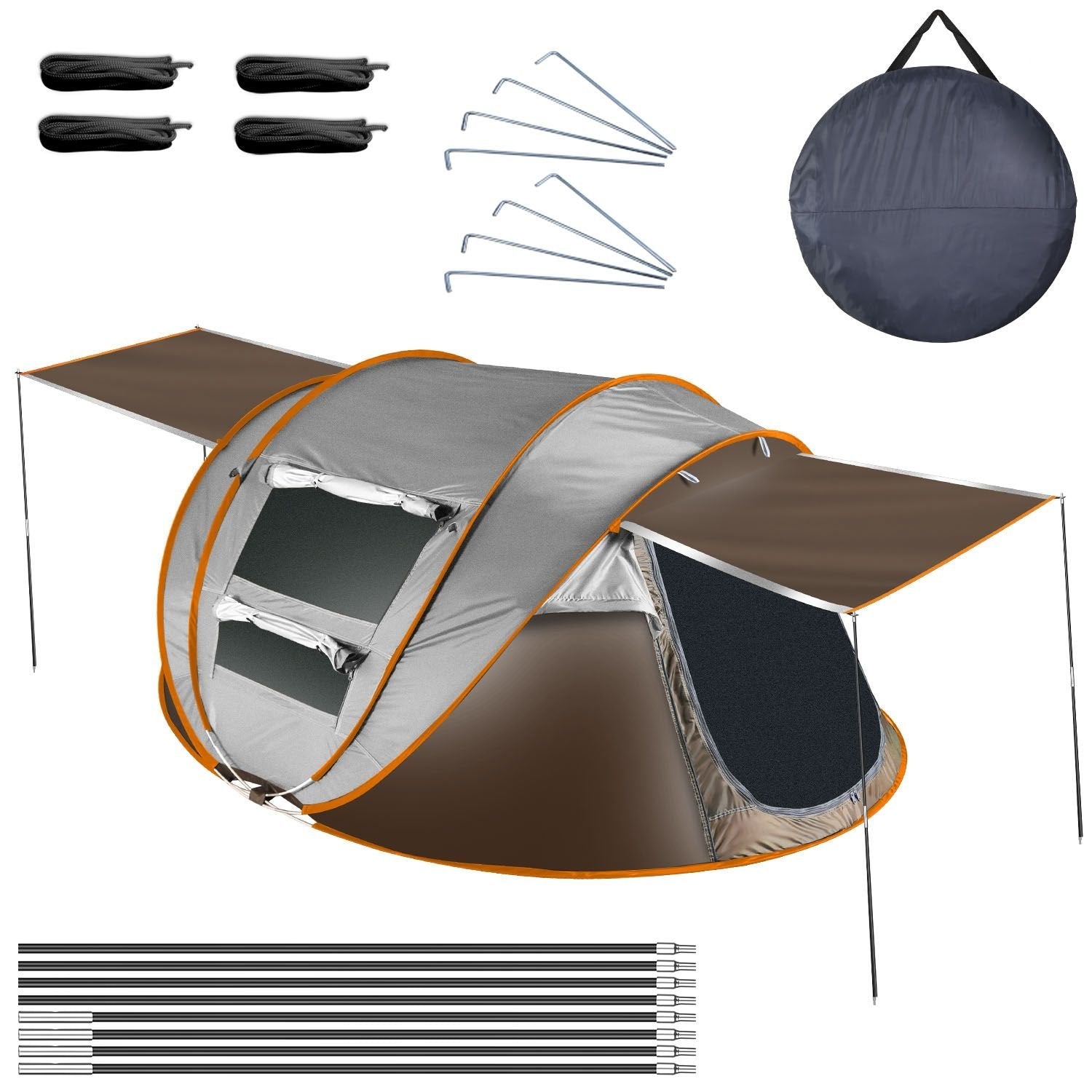 5-8 Person Pop Up Tent - Khaki