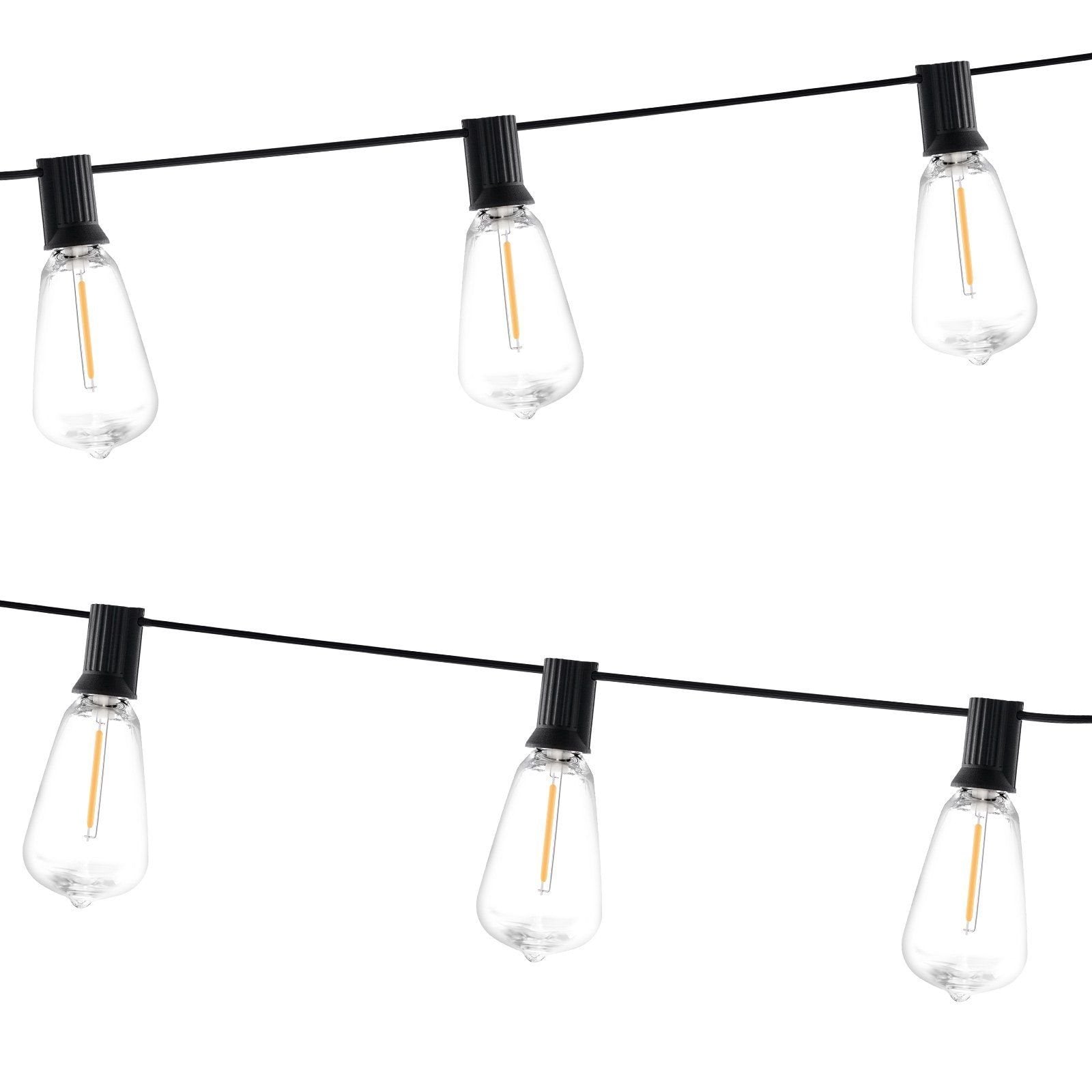 200FT Waterproof LED Outdoor String Lights – Patio, Shatterproof Bulbs