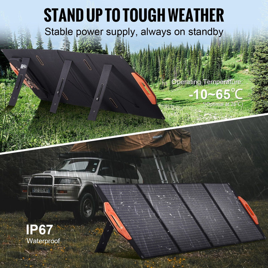 VEVOR 120W Portable Monocrystalline Solar Panel