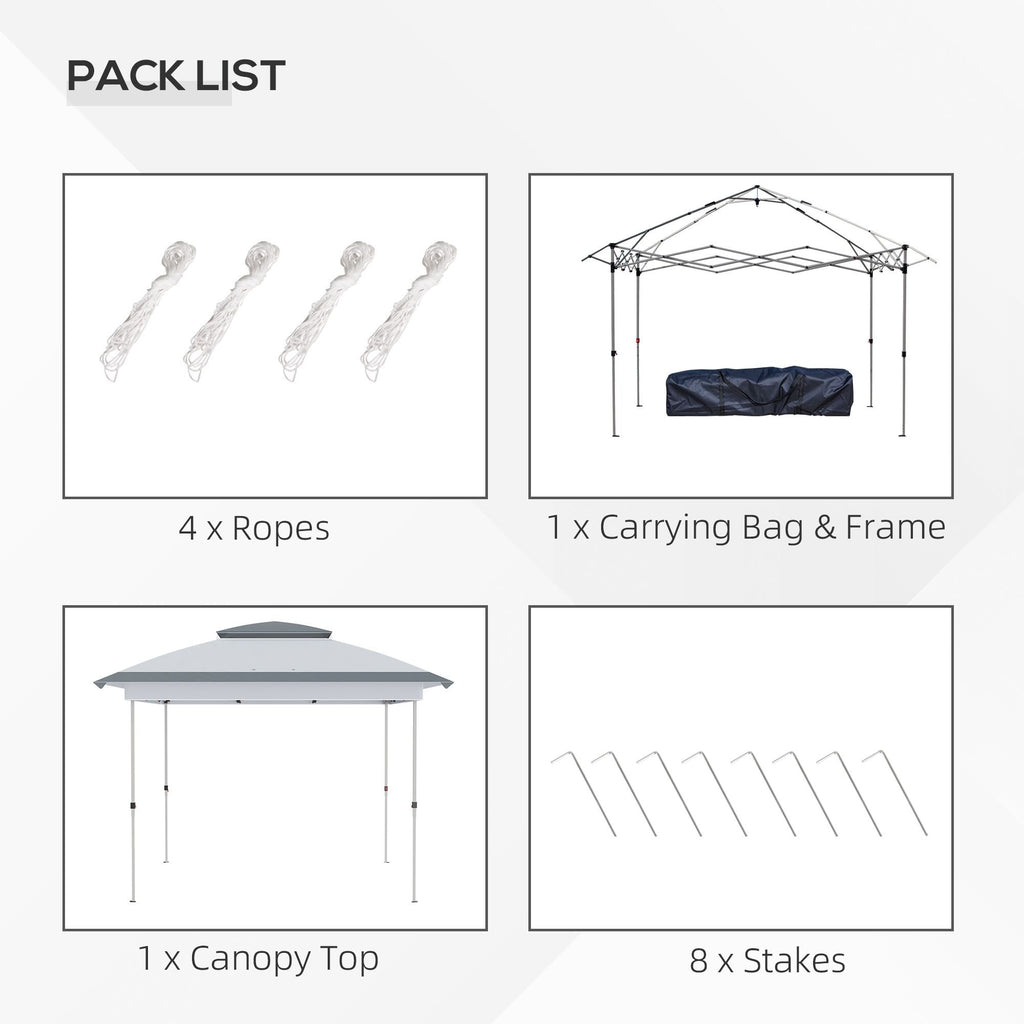 12' x 12' Pop-Up Gazebo Sun Shade û Adjustable with Mesh Netting (Gray)