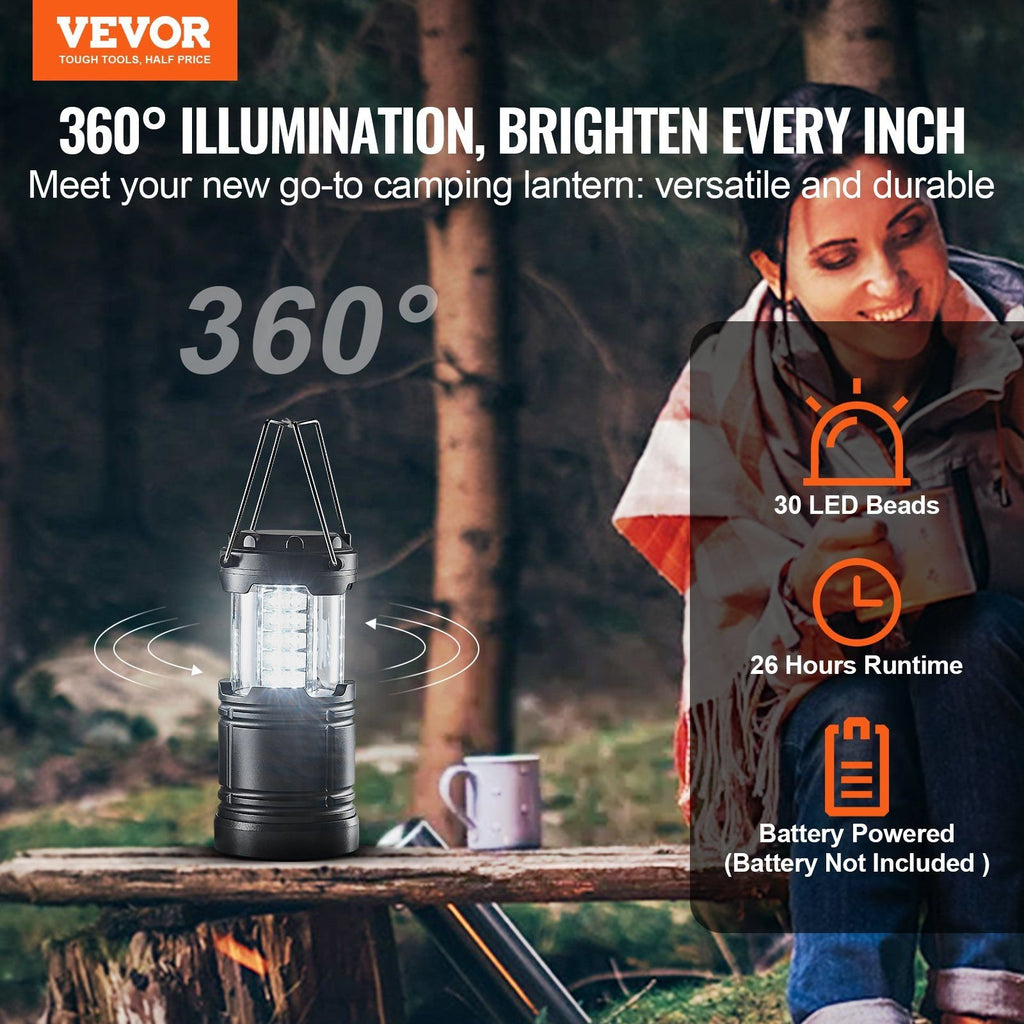 VEVOR Collapsible LED Camping Lanterns û Battery Powered (4-Set)