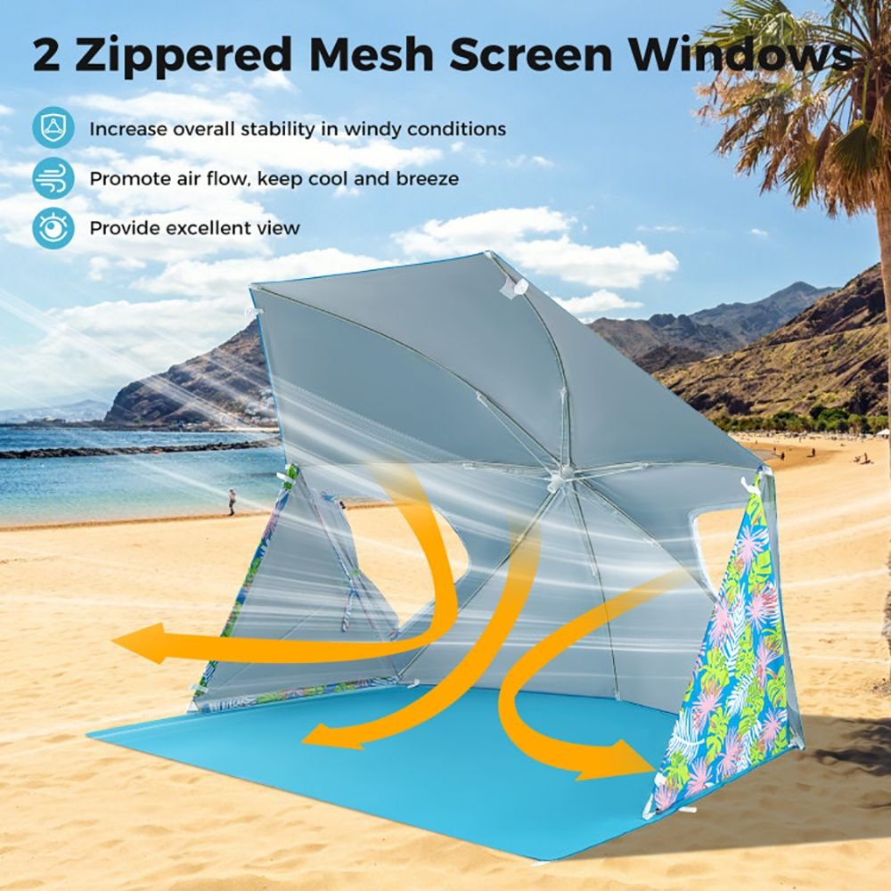 UPF 50+ Sun Protection Beach Umbrella Tent – Includes 1PC with Portable Carrying Bag