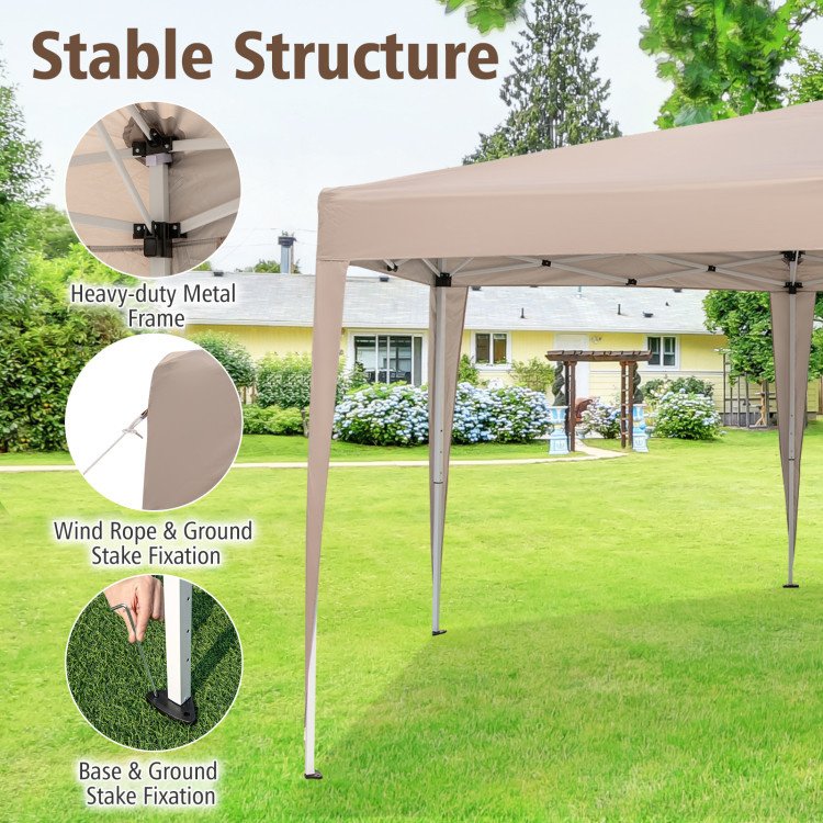 13x11.5 FT Hexagonal Pop-Up Canopy Tent – Height Adjustable with Decorative Leg Covers