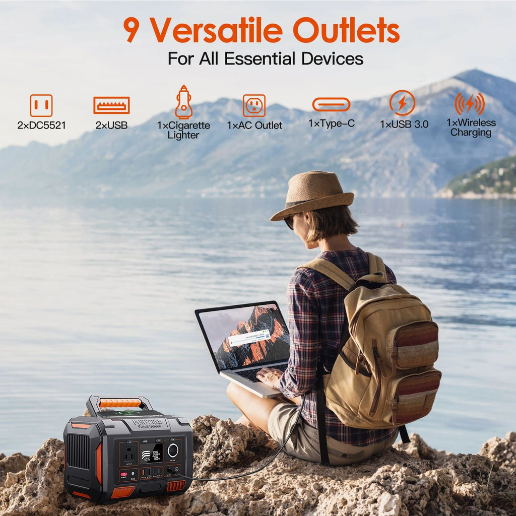 300W Portable Power Station, Solar Generator