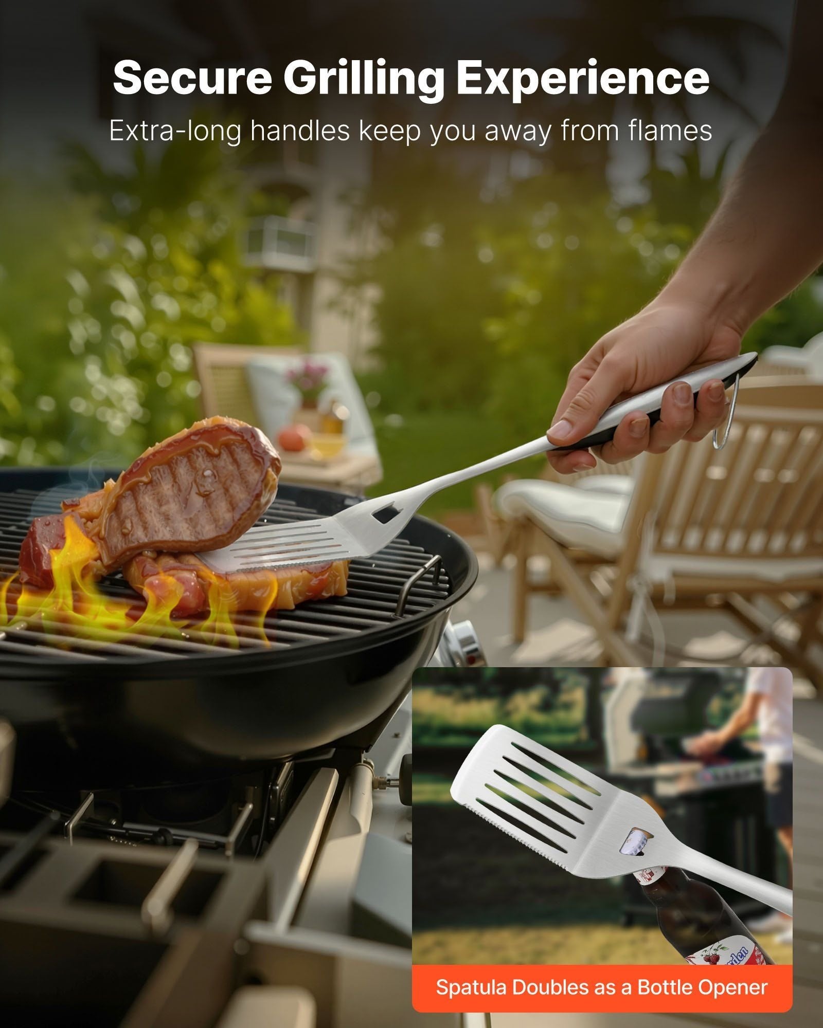 4-Piece BBQ Grilling Tool Set û Stainless Steel Accessories