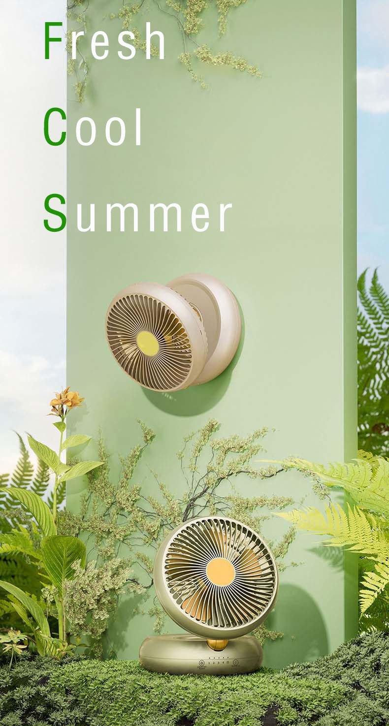 Rechargeable Table Fan with Remote – Auto Oscillation, 90° Foldable, Ultra Quiet, 4 Speeds, USB & Hang Hook for Home & Office