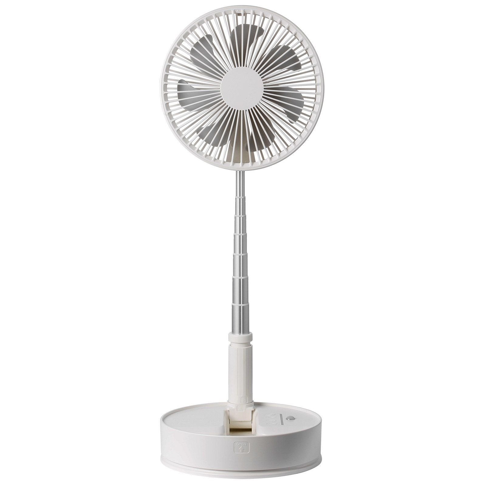 VEVOR 8" Foldable Oscillating Standing Fan – Remote Control, 4 Speeds, 7200mAh Rechargeable USB, Quiet Portable Fan for Bedroom & Travel