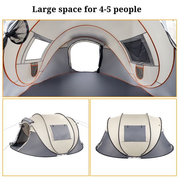 4-Person Pop-Up Camping Tent – Easy Setup for Hiking, Fishing, Beach & Outdoor Adventures