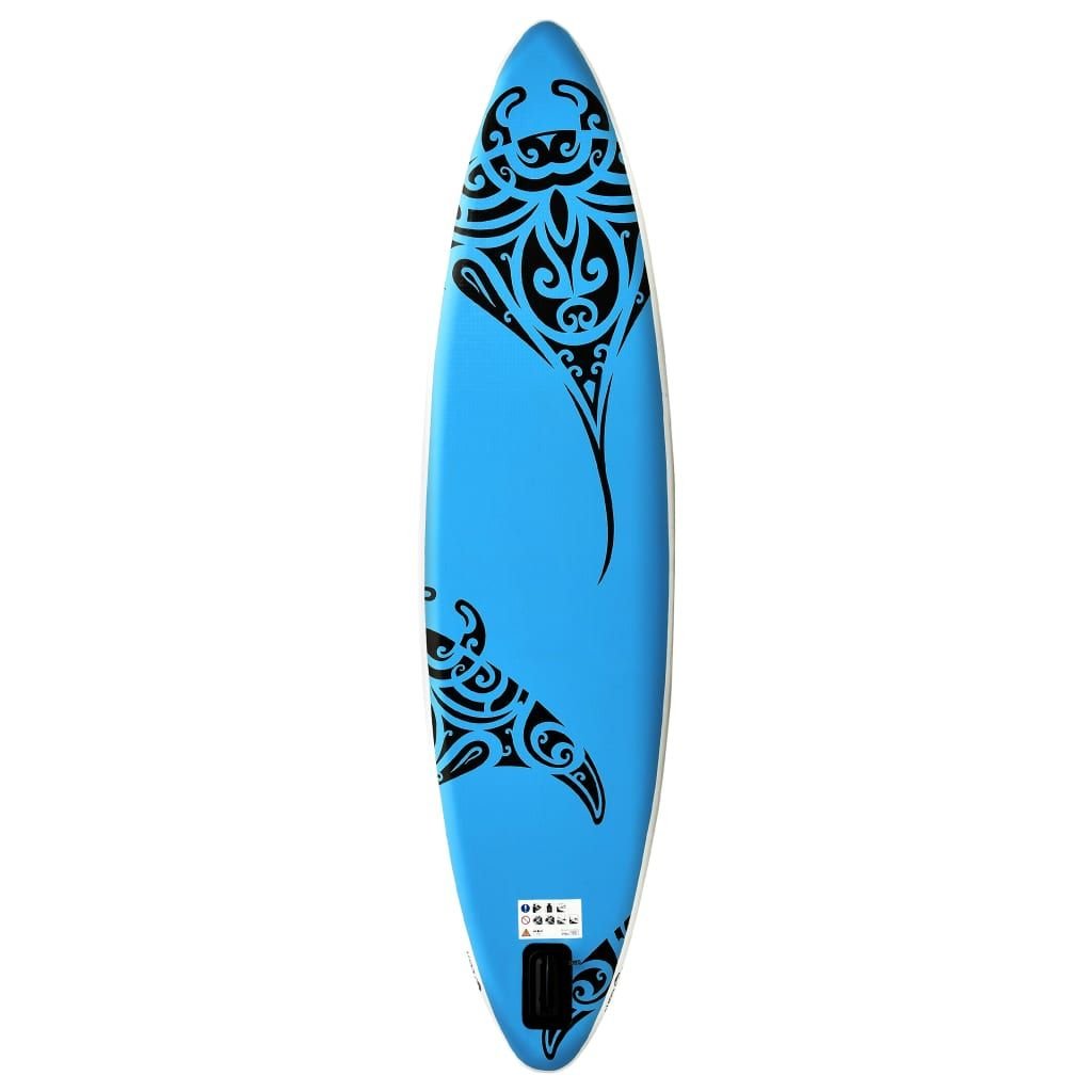 Inflatable Stand-Up Paddleboard Set – 10.5 ft. All-Around SUP with Paddle, Pump, Leash & Carry Bag (Blue)