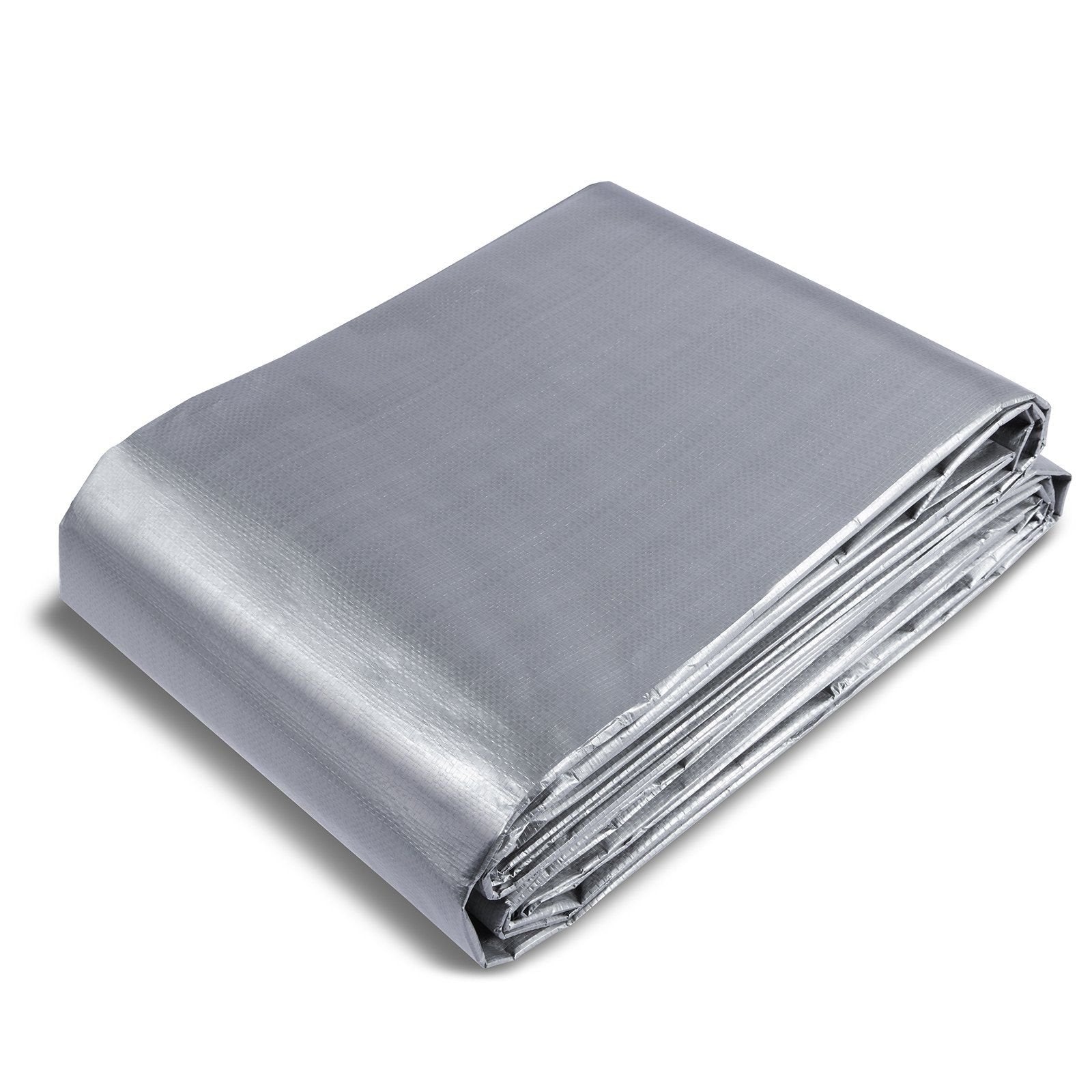 VEVOR 16x20ft Waterproof Tarp – 10 Mil Poly with Reinforced Grommets, Tear & UV Resistant