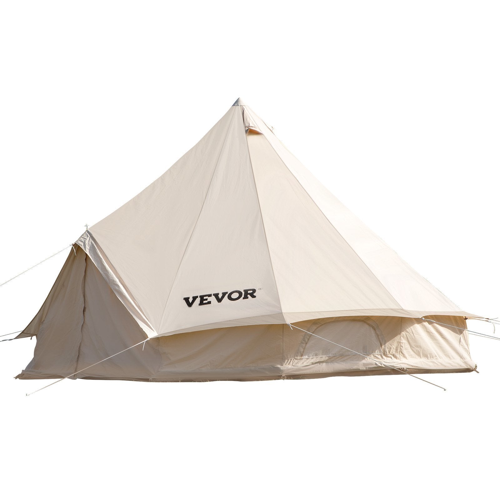 VEVOR Canvas Bell Tent, Waterproof with Stove Jack & Detachable Wall