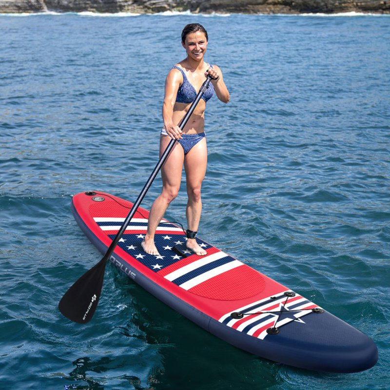 Inflatable Stand Up Paddle Board – 10' All-Around SUP with Adjustable Paddle, Removable Fin & Backpack