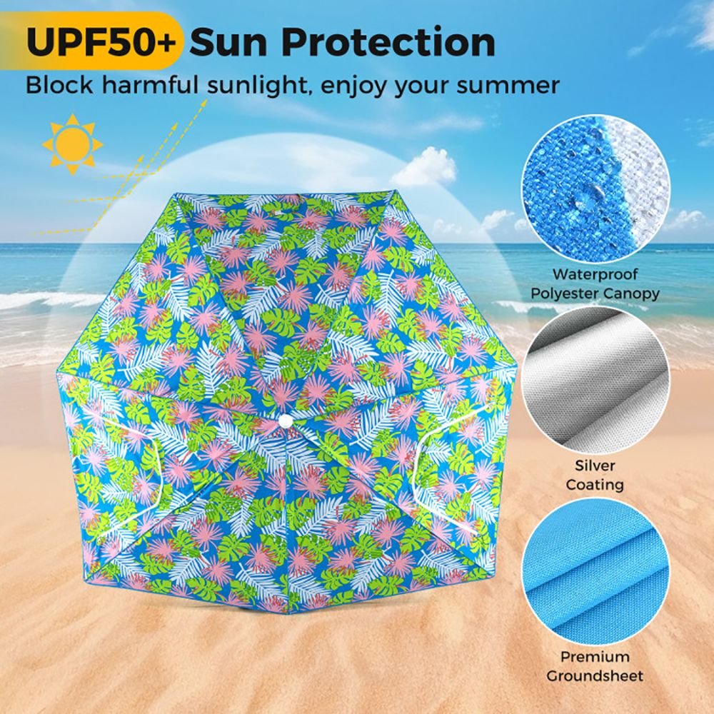 UPF 50+ Sun Protection Beach Umbrella Tent – Includes 1PC with Portable Carrying Bag