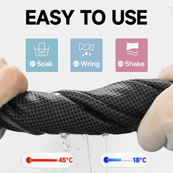 Superfiber Cooling Ice Neck Towels – Soft, Breathable, 4-Pack for Sports & Outdoor Activities