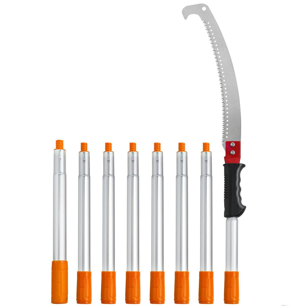 VEVOR Extendable Manual Pole Saw – 4.6-9.8 ft, Sharp Steel Blade, Lightweight Aluminum Handle for Branch & Shrub Pruning