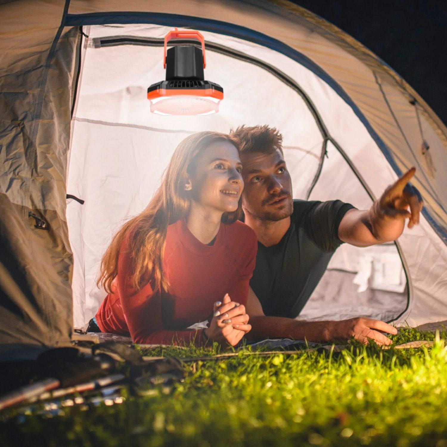 Portable Camping Lantern / Hanging Fan