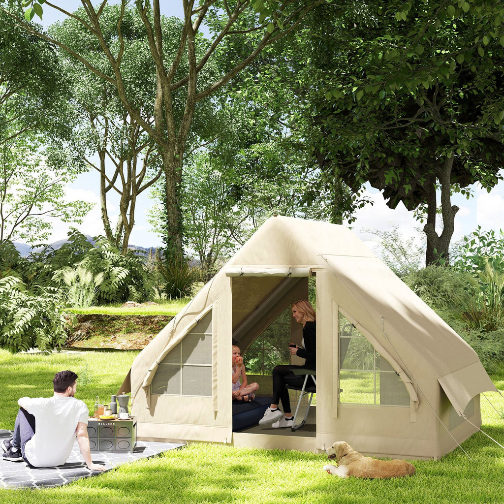 Inflatable 4-Season Camping Tent û Waterproof & Windproof with Hand Pump