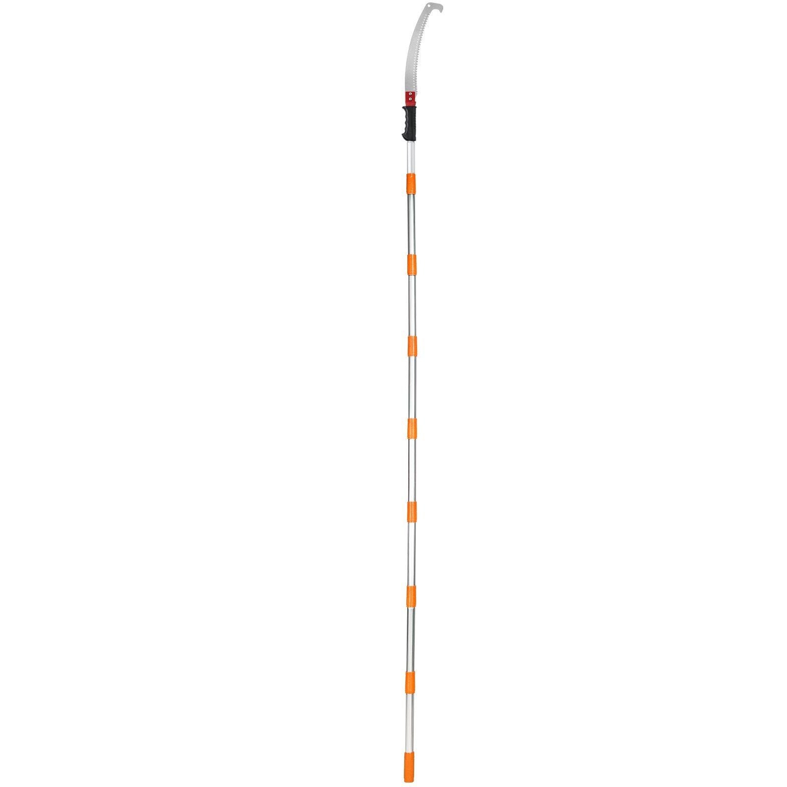 VEVOR Extendable Manual Pole Saw – 4.6-9.8 ft, Sharp Steel Blade, Lightweight Aluminum Handle for Branch & Shrub Pruning