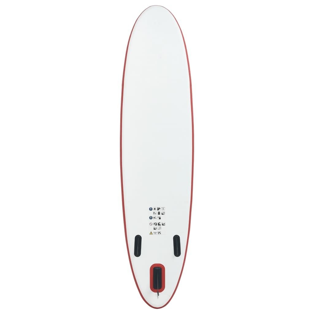 Inflatable Stand-Up Paddleboard Set – 11.8 ft. Touring SUP with Paddle, Pump & Carry Bag (Red & White)