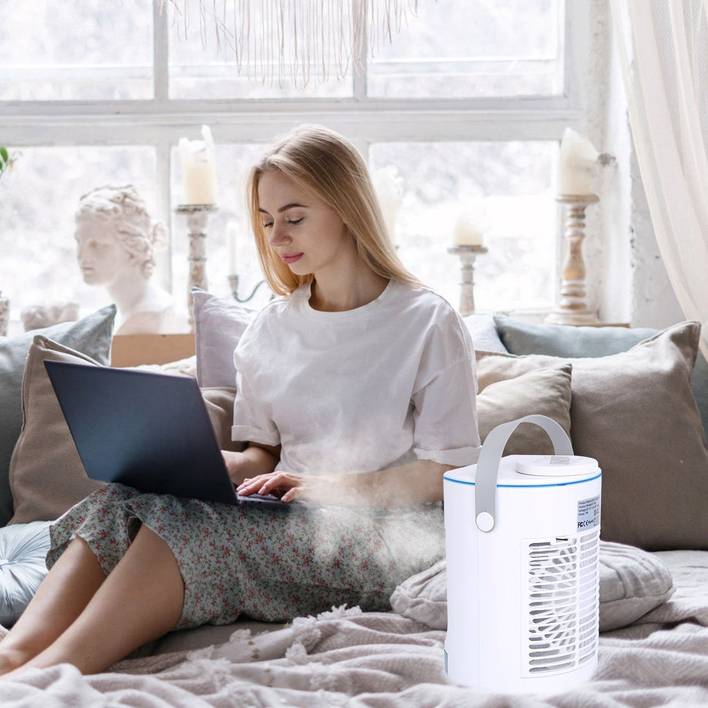 Portable 3-Speed Evaporative Air Conditioner Fan – Humidifier, Cold Mist, Night Light & Adjustable Angle for Home & Office