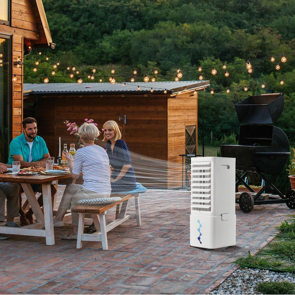 9L Evaporative Air Cooler – 550 CFM Swamp Cooler with Dual Ice Boxes