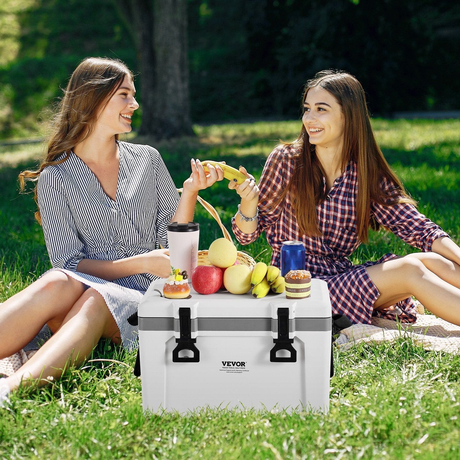 26 QT Portable Insulated Hard Cooler û 38-Can Capacity with Carry Handles & Strap