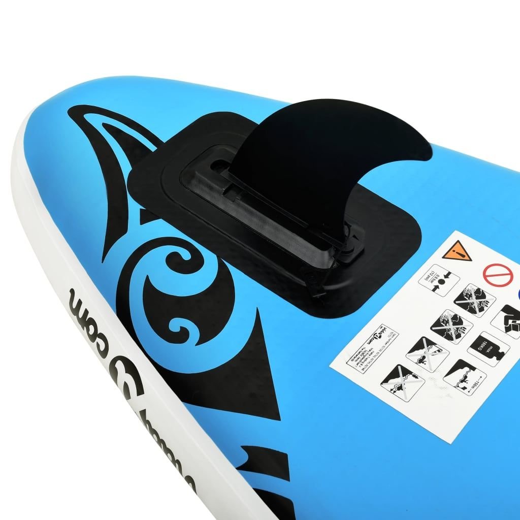 Inflatable Stand-Up Paddleboard Set – 10.5 ft. All-Around SUP with Paddle, Pump, Leash & Carry Bag (Blue)