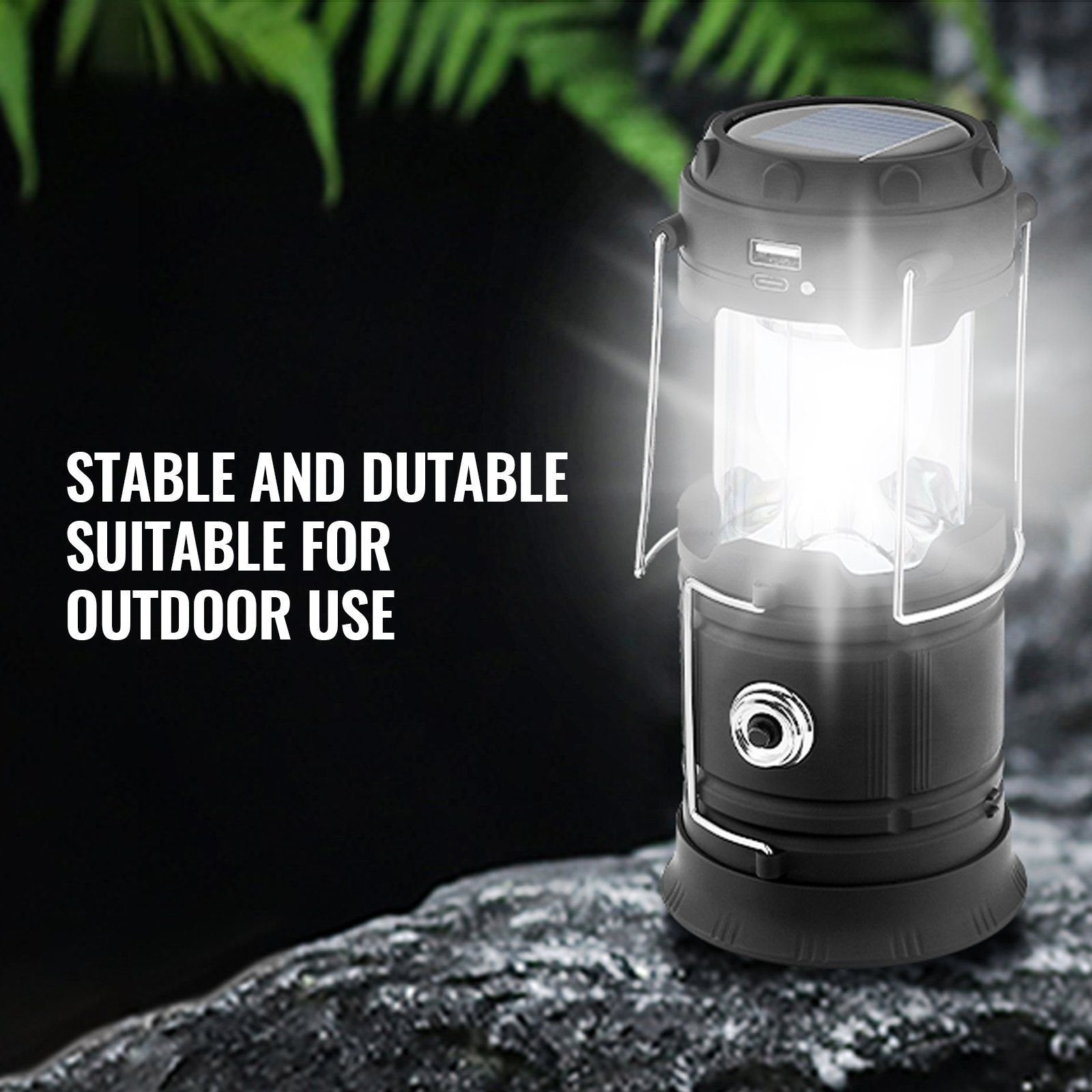 4-Pack Rechargeable LED Camping Lanterns – Collapsible Solar & USB-C Lanterns with Power Bank