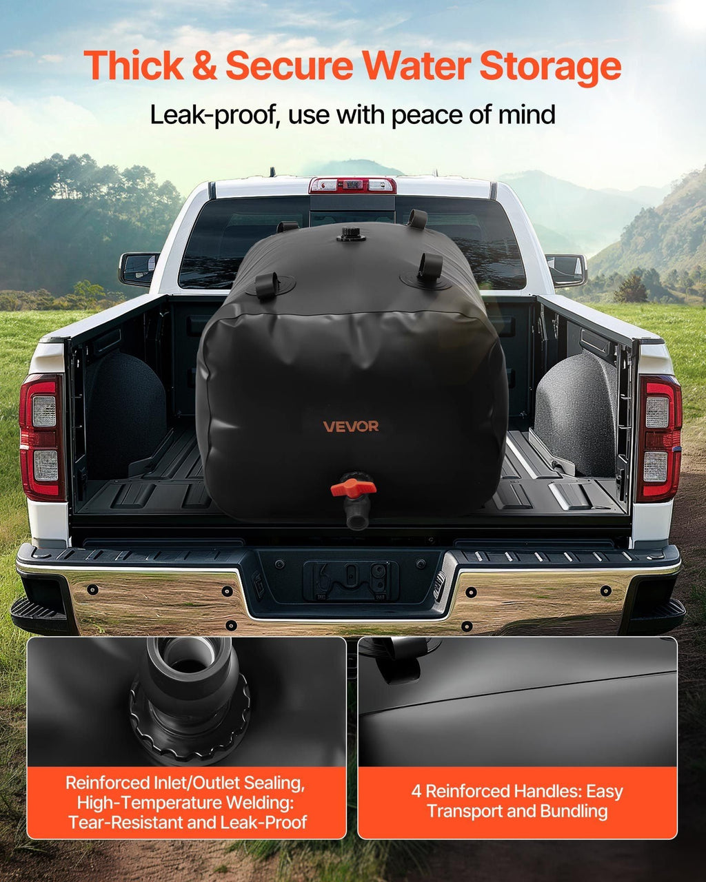 63.4-Gallon Water Storage Bladder û Collapsible 1000D PVC Tank