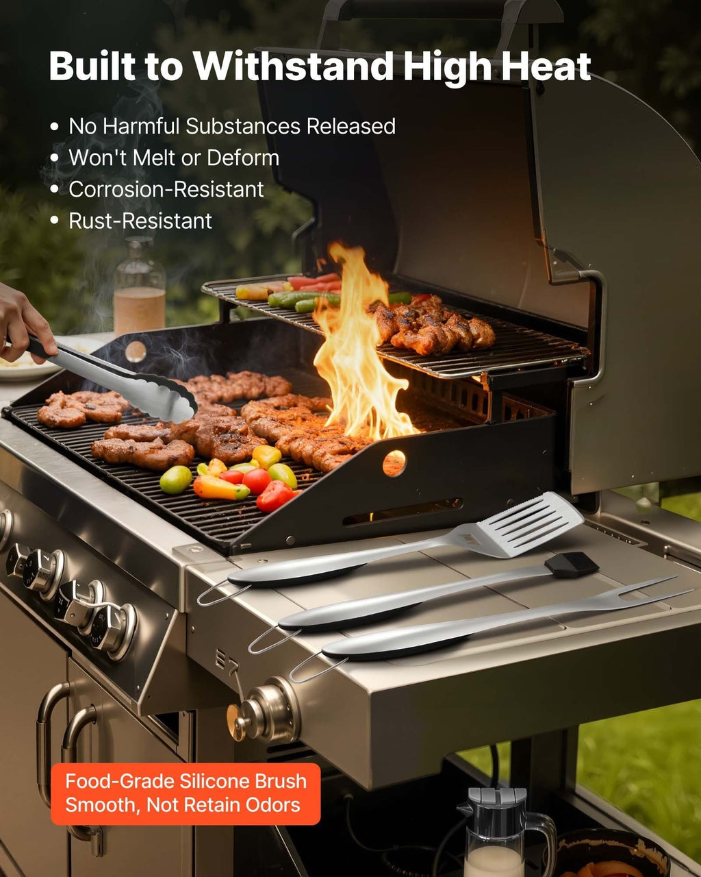 4-Piece BBQ Grilling Tool Set û Stainless Steel Accessories