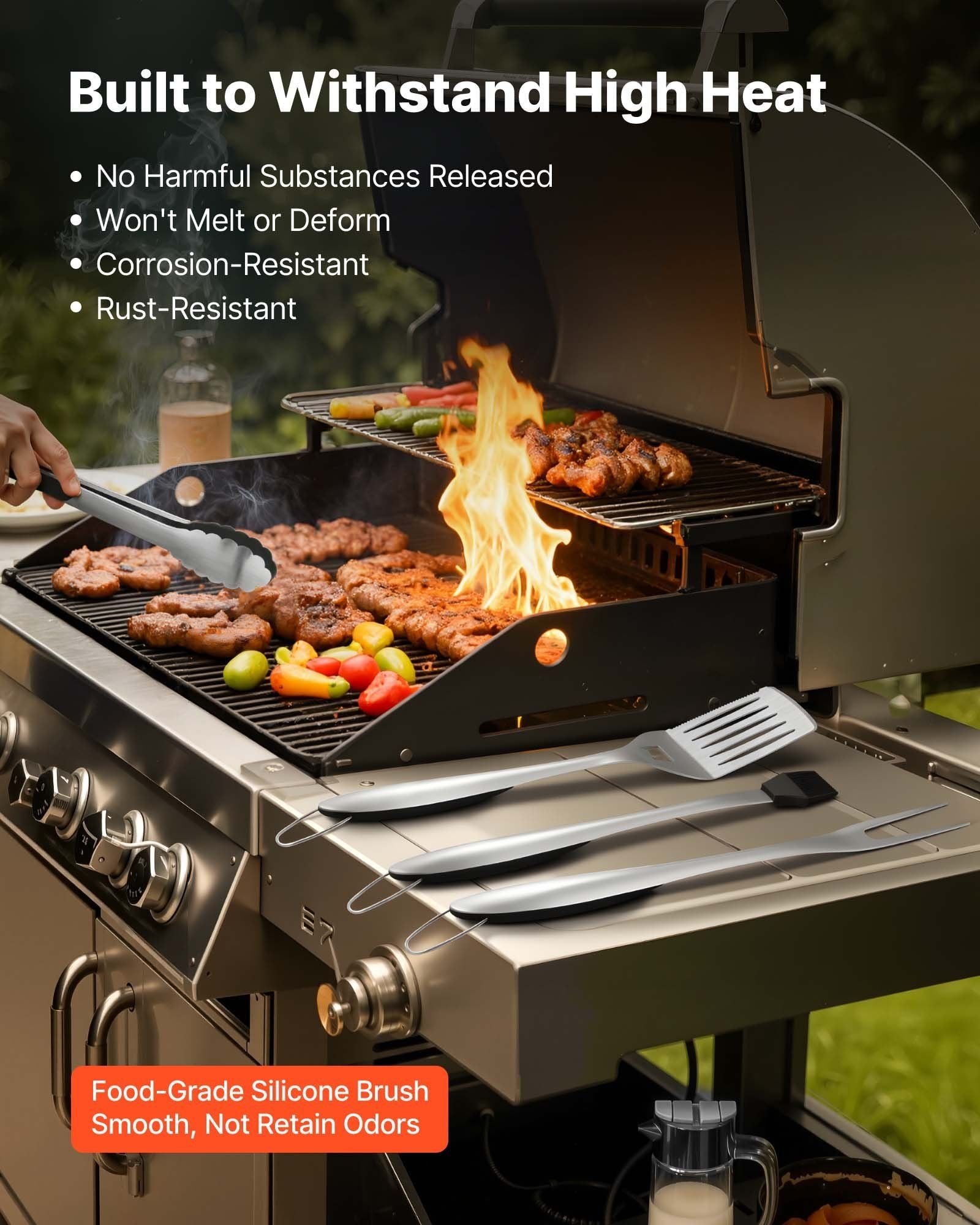 4-Piece BBQ Grilling Tool Set û Stainless Steel Accessories